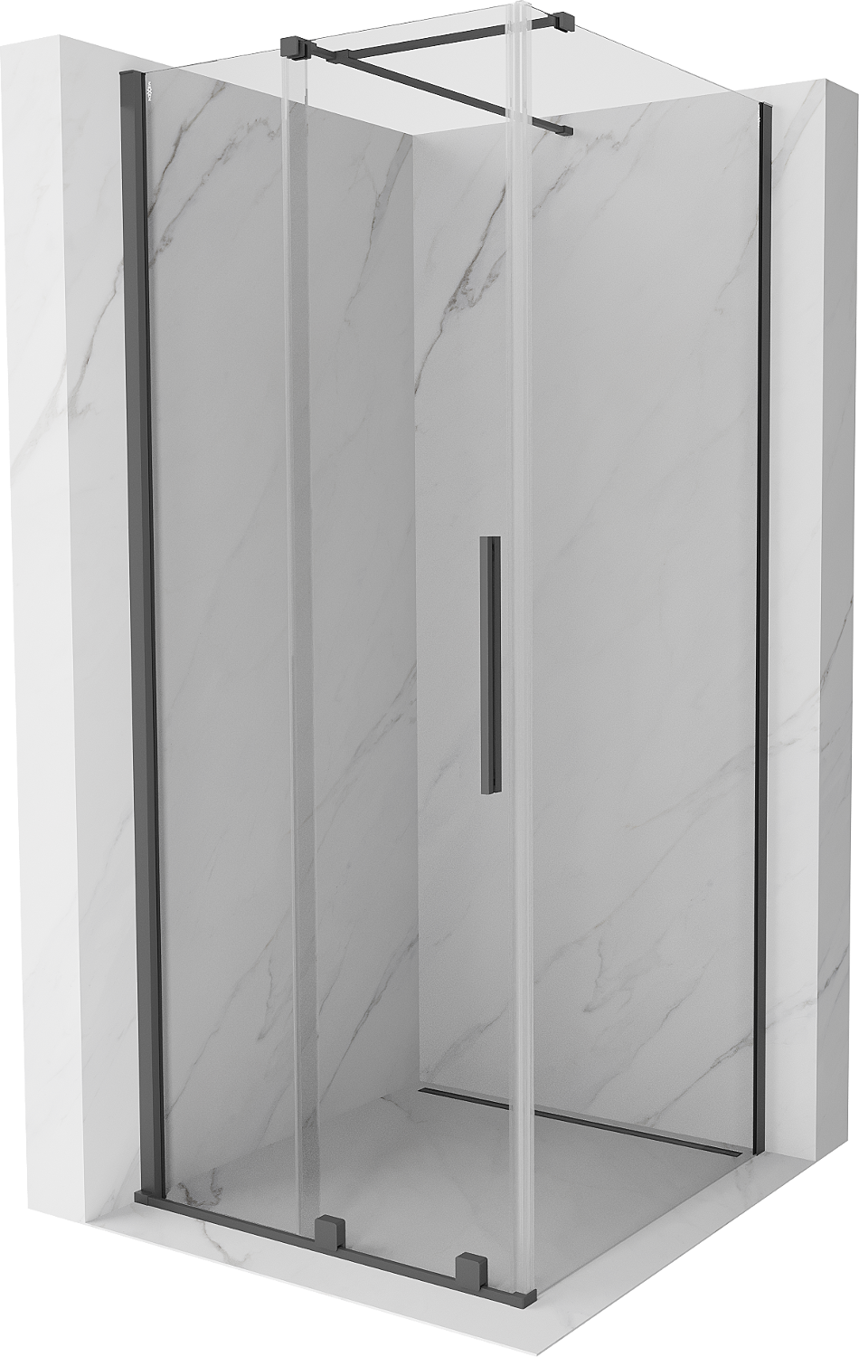 Mexen Velar kabina prysznicowa rozsuwana 120x120 cm, transparent, gun gray szczotkowany - 871-120-120-01-66