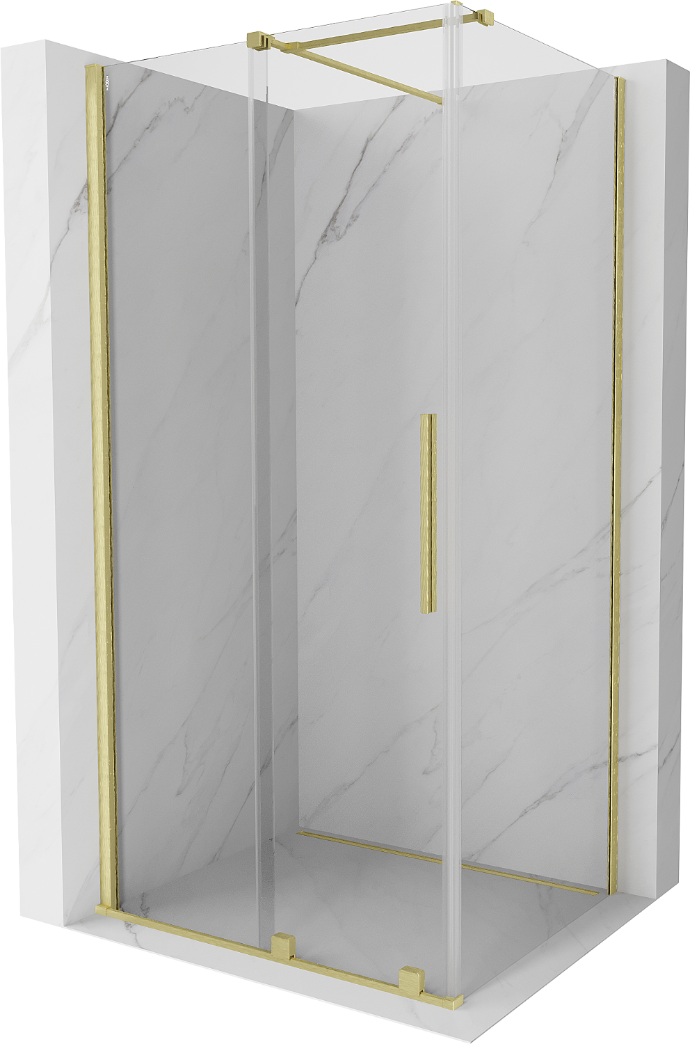 Mexen Velar kabina prysznicowa rozsuwana 90x120 cm, transparent, złota szczotkowana - 871-090-120-01-55