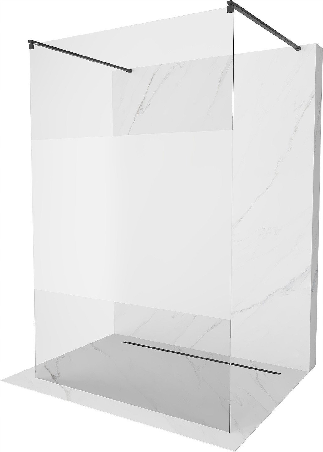 Zdjęcia - Ścianka prysznicowa Mexen Kioto  wolnostojąca 140 x 200 cm, transparent/szr 