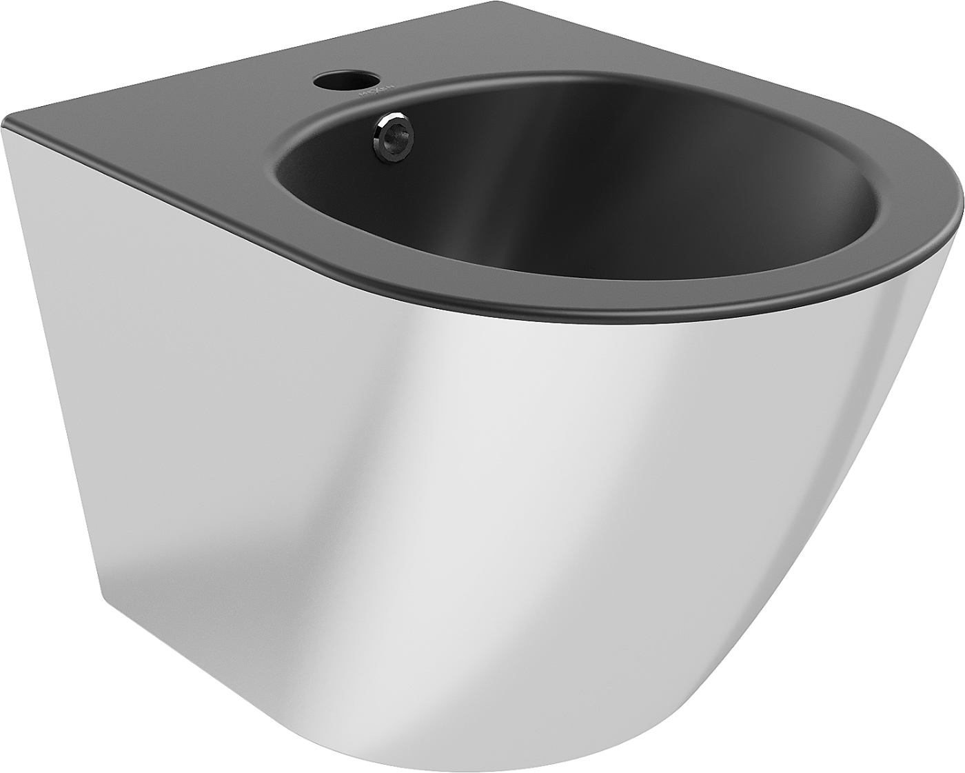 Mexen Lena bidet wiszący, czarny mat/srebrny - 35224874