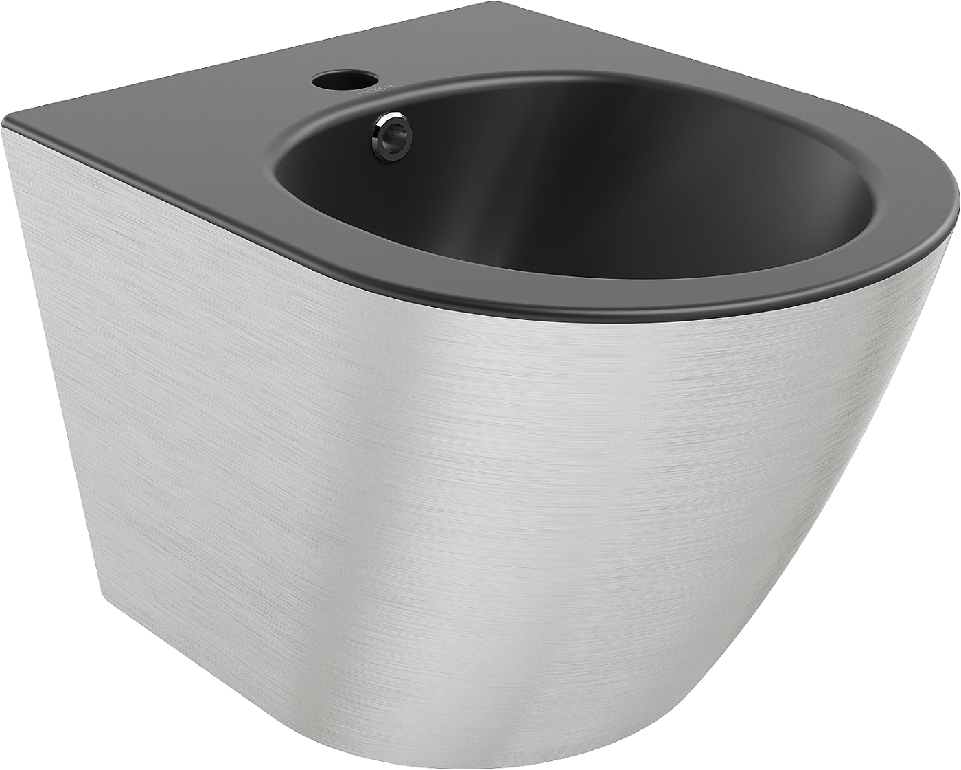 Mexen Lena bidet wiszący, czarny mat/srebrny wzór linie - 35224873
