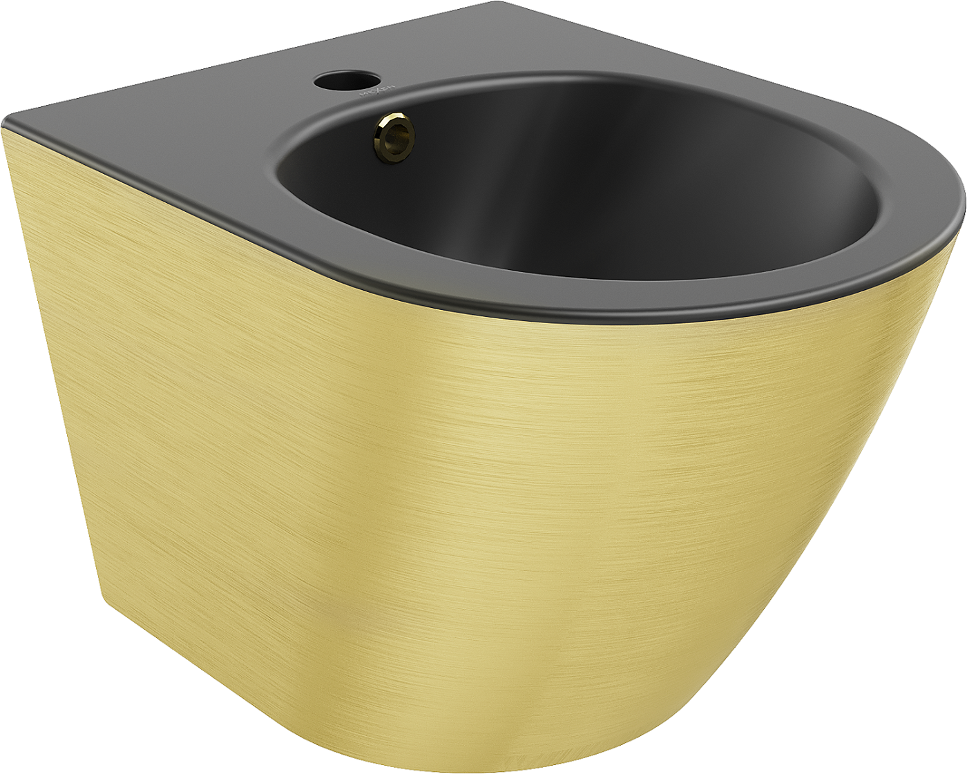 Mexen Lena bidet wiszący, czarny mat/złoty wzór linie - 35224877