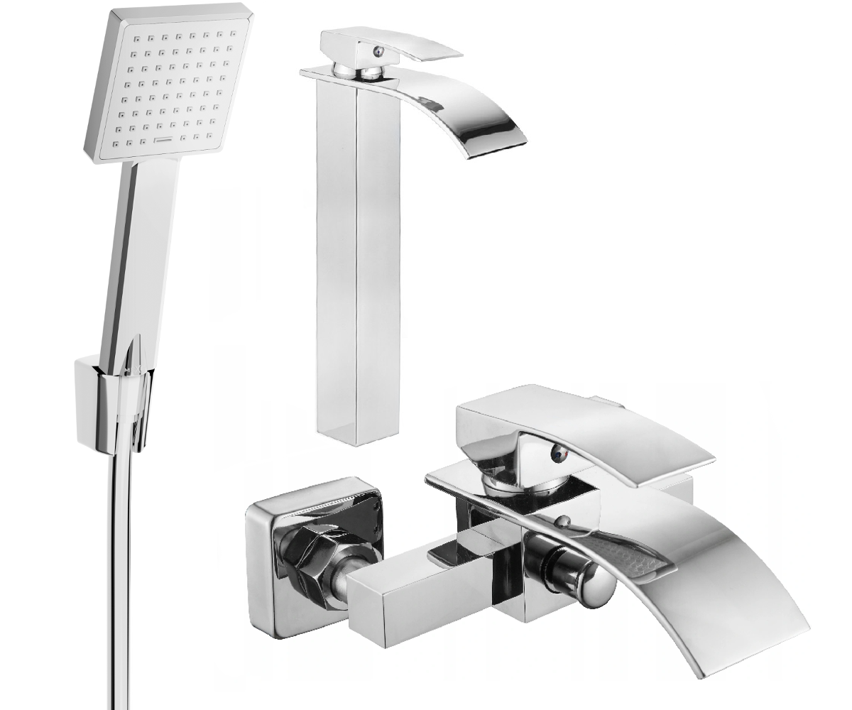 Mexen Aries R45 zestaw wannowy, chrom - 744813R45-00