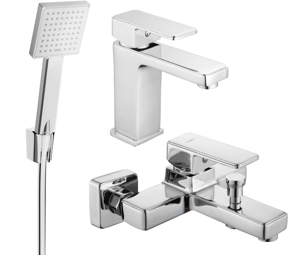 Mexen Cetus R45 zestaw wannowy, chrom - 744303R45-00
