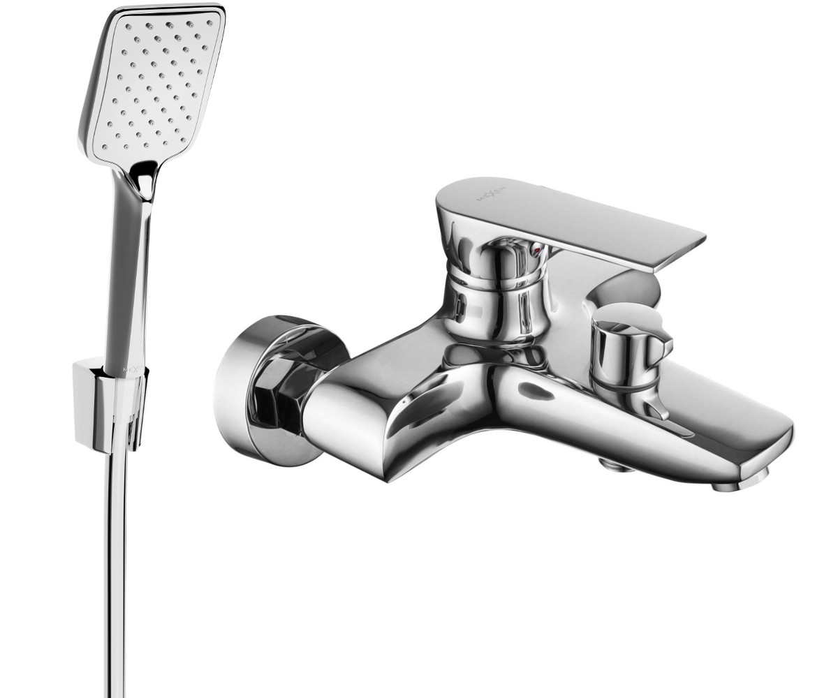 Mexen Axel R62 bateria wannowa z zestawem prysznicowym, chrom - 7383R62-00