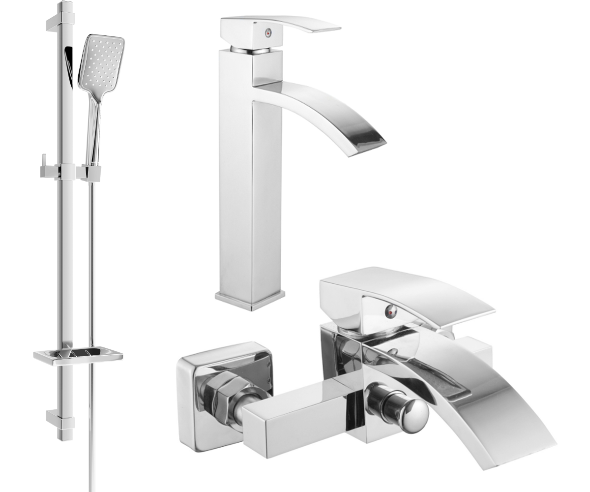 Mexen Libra DQ62 zestaw wannowy, chrom - 745113DQ62-00