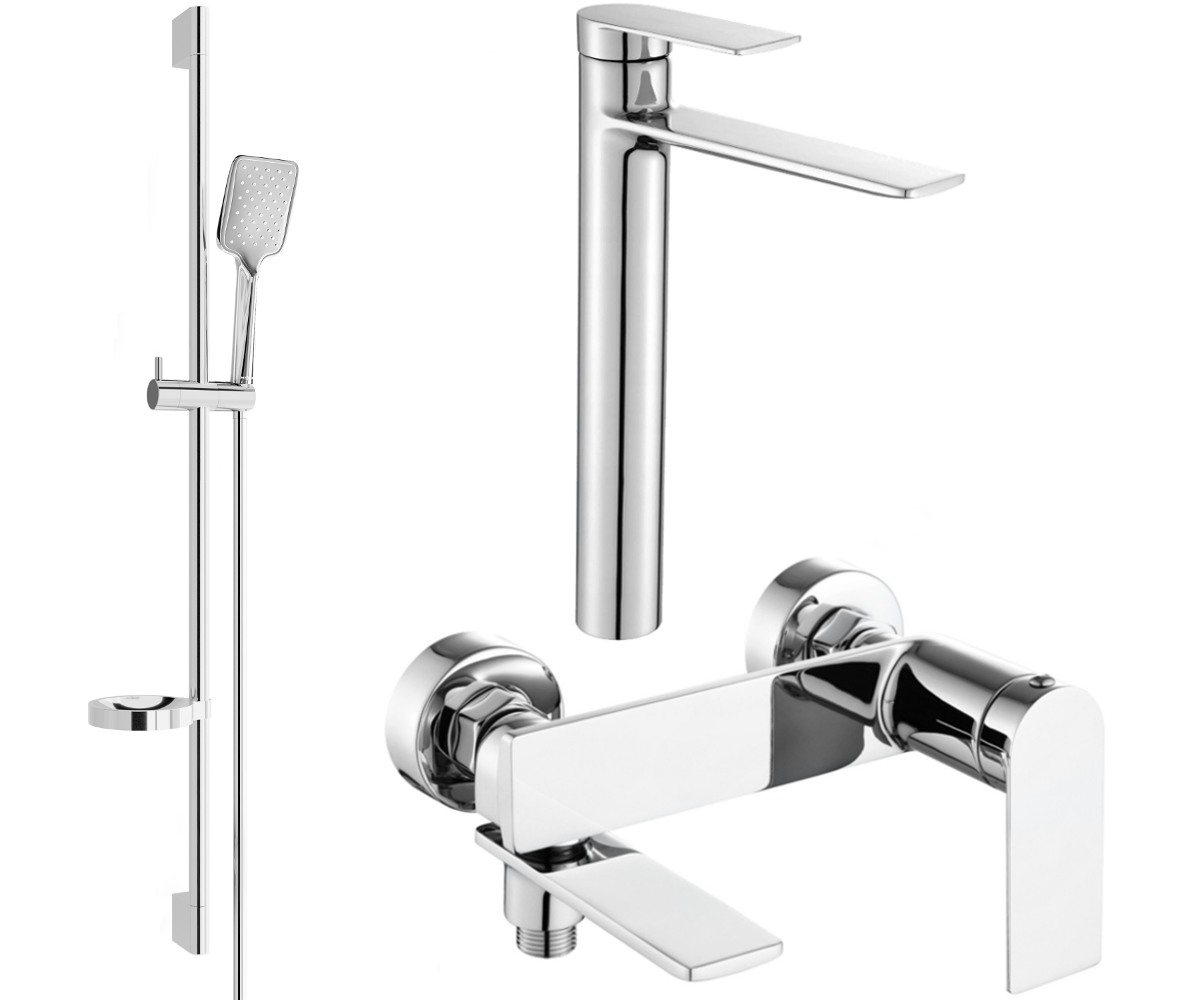 Mexen Zero DS62 zestaw wannowy, chrom - 7113DS62-00