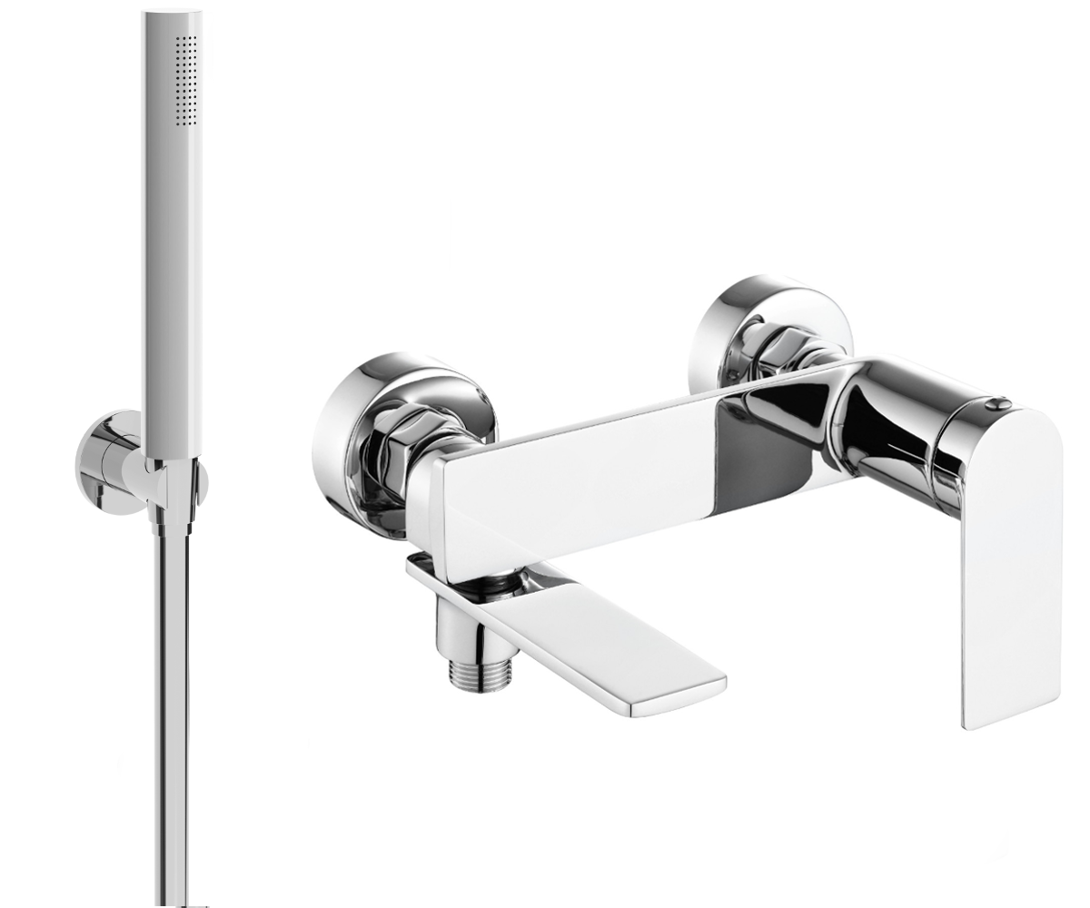 Mexen Zero R70 bateria wannowa z zestawem prysznicowym, chrom - 7113R70-00