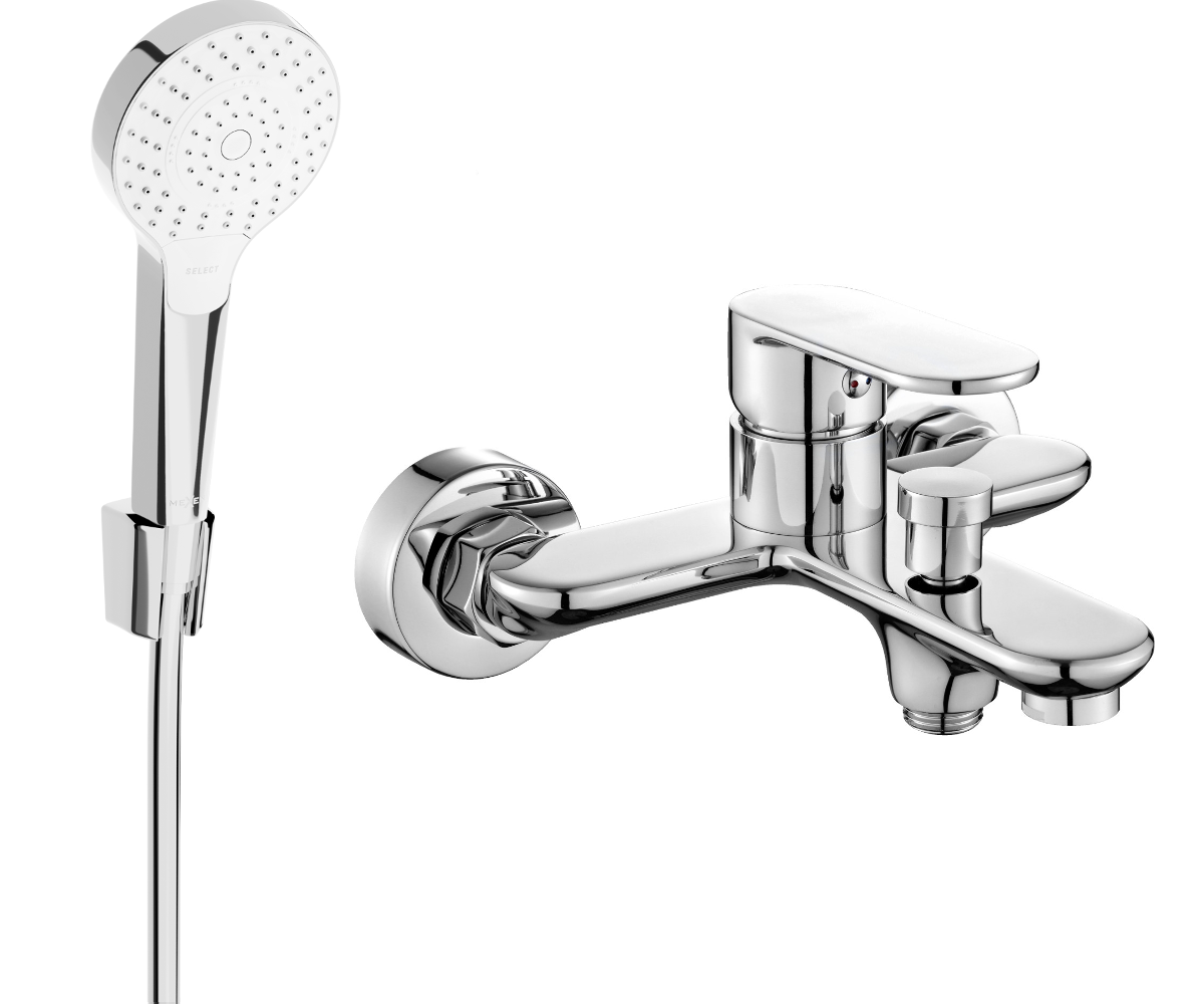 Mexen Milo R05 bateria wannowa z zestawem prysznicowym, chrom - 7133R05-00