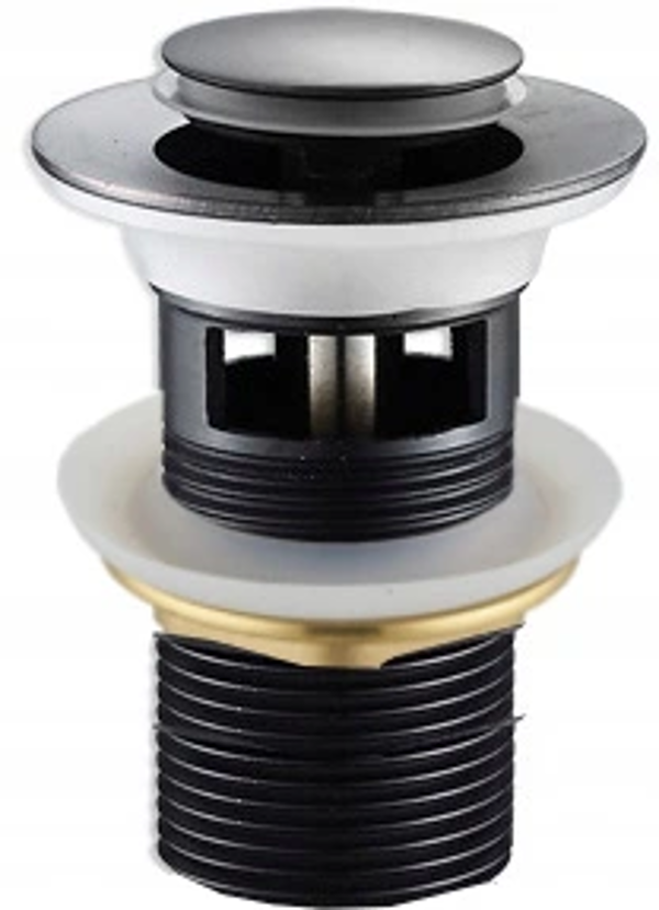 Mexen korek klik-klak mały okrągły z przelewem, czarny - 79925-70