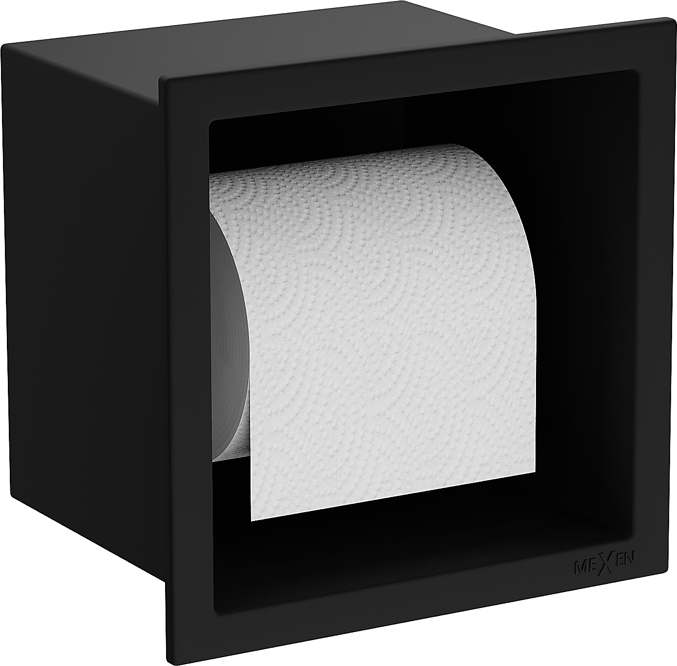 Фото - Тримач для туалетного паперу Mexen X-Wall-P uchwyt na papier toaletowy, czarny - 1973 