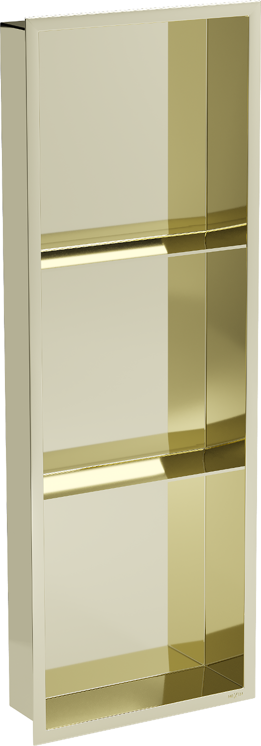 Mexen X-Wall-R półka wnękowa z kołnierzem i półką 90 x 30 cm, złota - 1950903010S