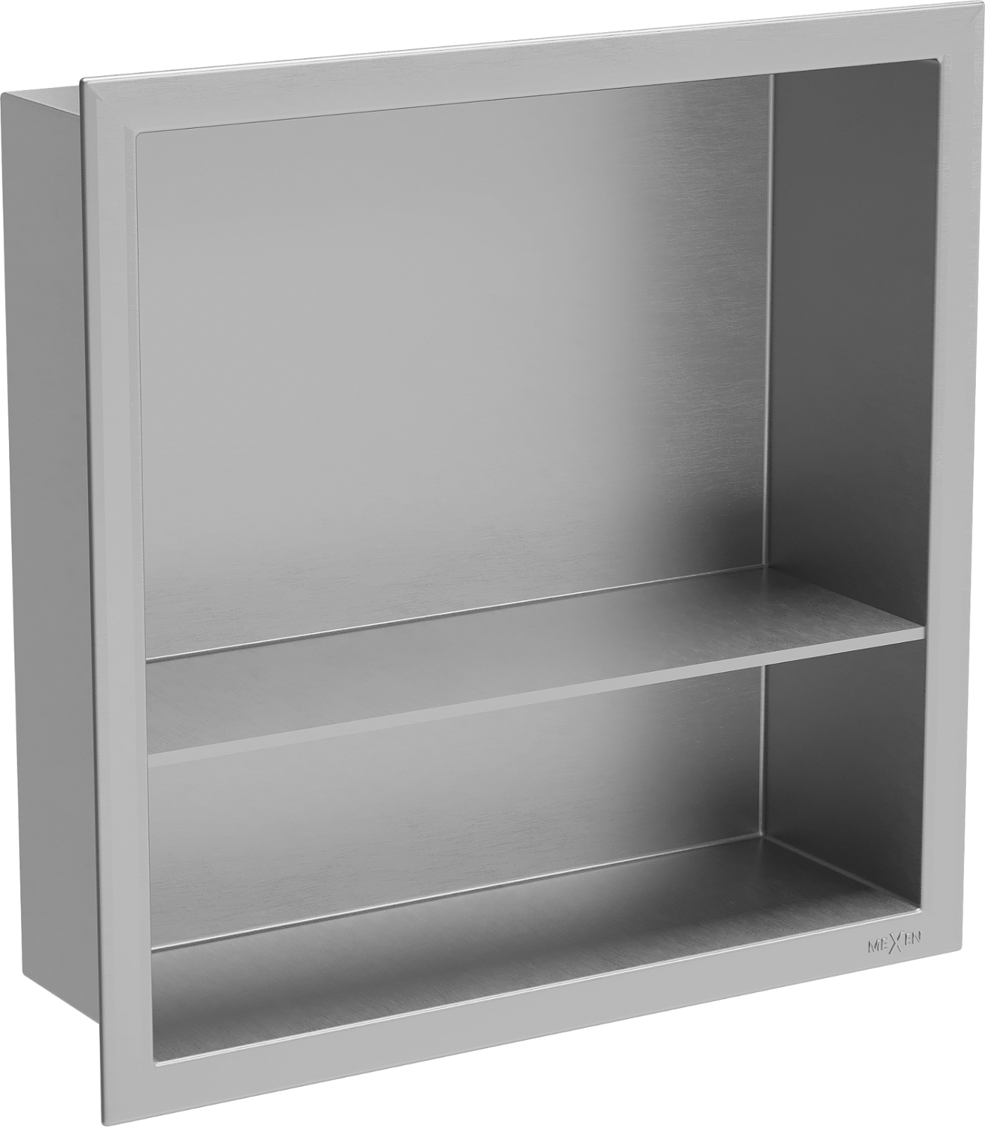 Mexen X-Wall-R półka wnękowa z kołnierzem i półką 30 x 30 cm, inox - 1910303010S