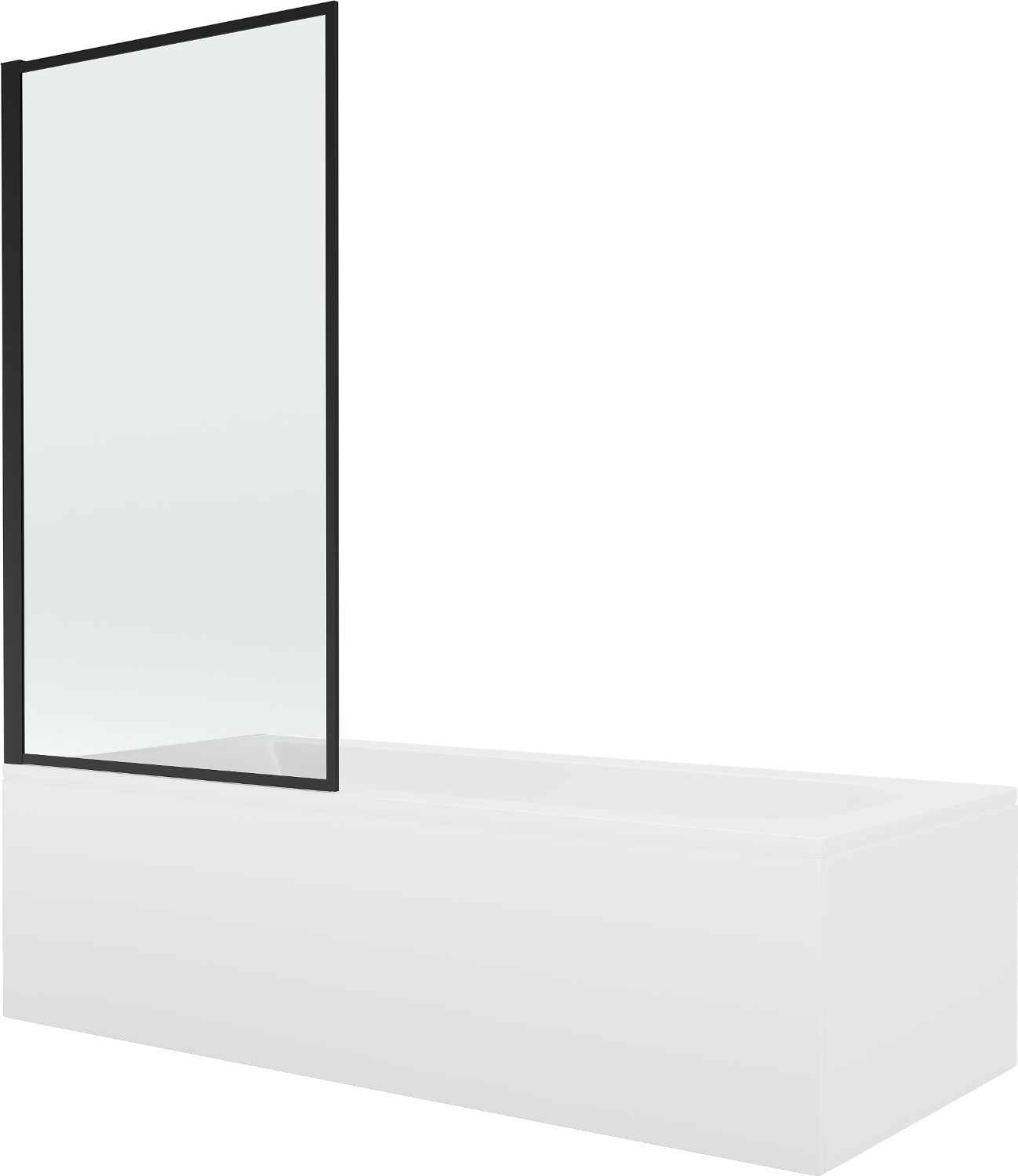 Mexen Vega wanna prostokątna 160 x 70 cm z obudową i parawanem 1-skrzydłowym 80 cm, czarny wzór fix - 550116070X9308007070