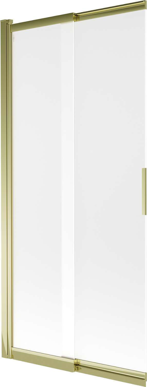 Mexen Fox parawan nawannowy 2-skrzydłowy przesuwny 85 x 150 cm, szron, złoty - 891-085-002-50-30
