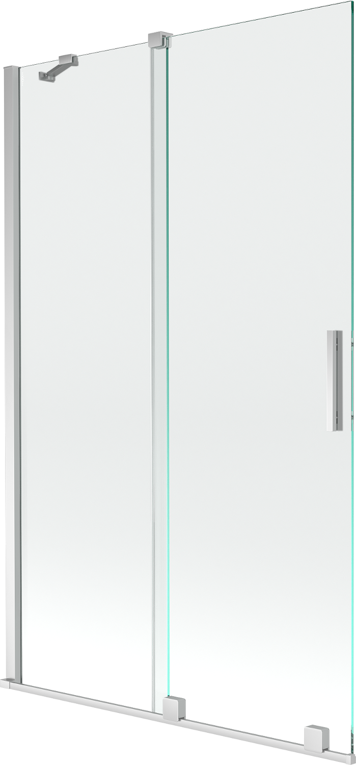 Mexen Velar parawan nawannowy 2-skrzydłowy przesuwny 110 x 150 cm, transparent, chrom - 896-110-000-01-01