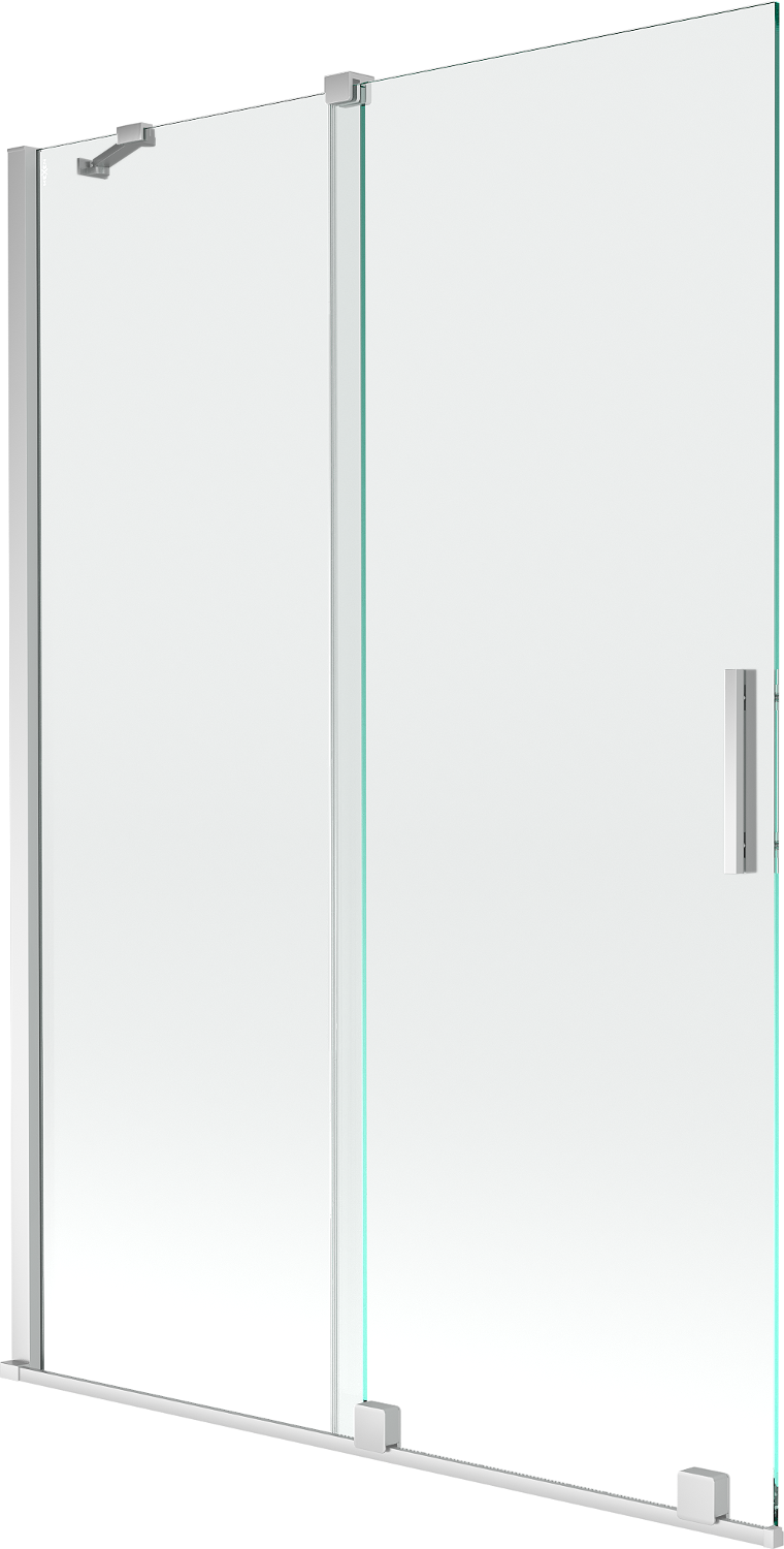 Mexen Velar parawan nawannowy 2-skrzydłowy przesuwny 120 x 150 cm, transparent, chrom - 896-120-000-01-01