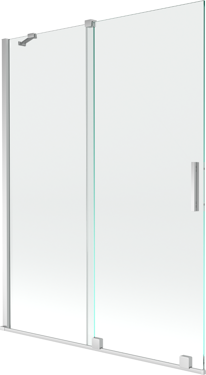 Mexen Velar parawan nawannowy 2-skrzydłowy przesuwny 130 x 150 cm, transparent, chrom - 896-130-000-01-01