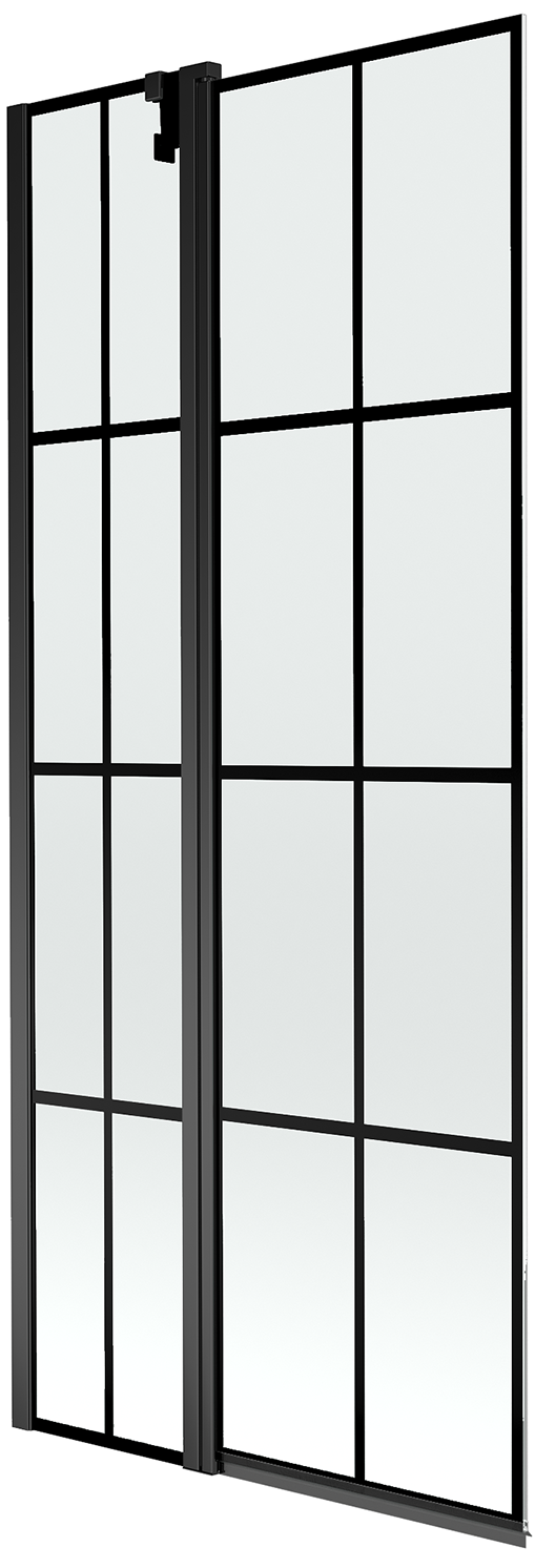 Mexen Flip parawan nawannowy 1-skrzydłowy 80 x 150 cm, czarny wzór, czarny - 894-080-101-70-77