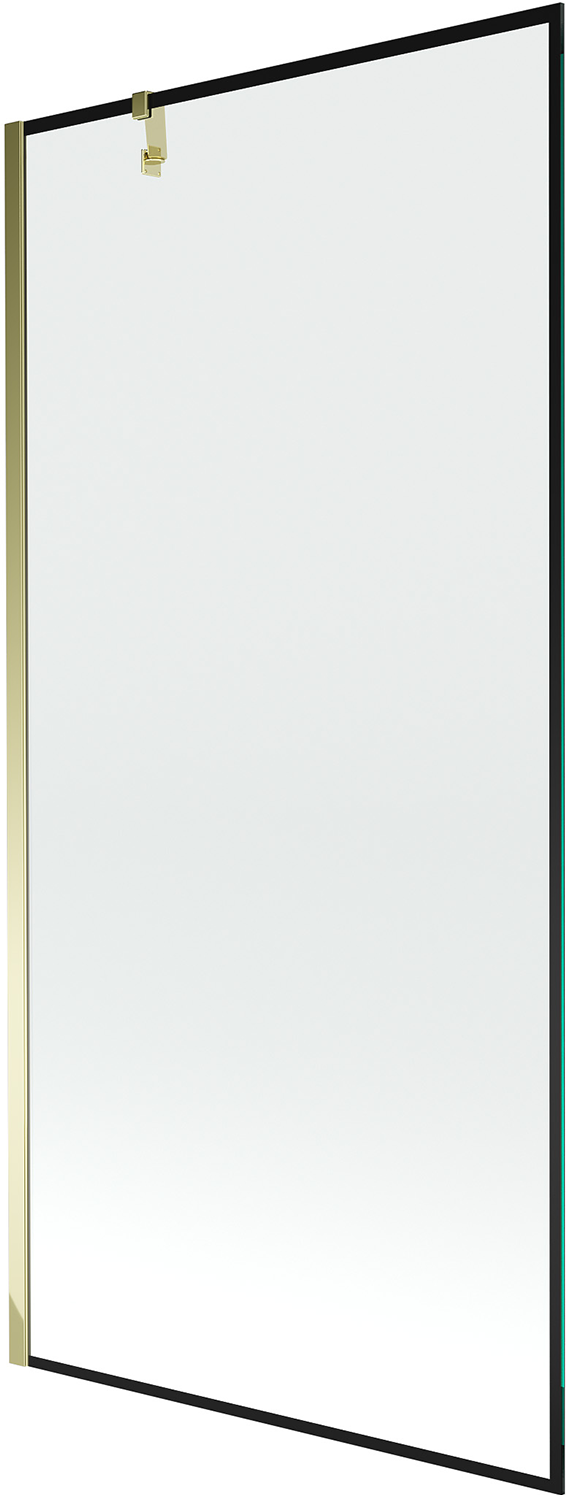 Mexen Next parawan nawannowy 1-skrzydłowy 100 x 150 cm, czarny wzór, złoty - 895-100-000-00-70-50