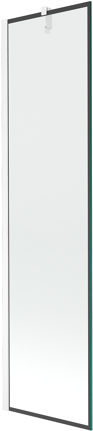 Mexen Next parawan nawannowy 1-skrzydłowy 50 x 150 cm, czarny wzór, biały - 895-050-000-00-70-20