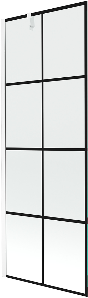 Mexen Next parawan nawannowy 1-skrzydłowy 70 x 150 cm, czarny wzór, biały - 895-070-000-00-77-20