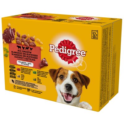 Pedigree Adult kurczak i jagnięcina/drób i wołowina 12x100g