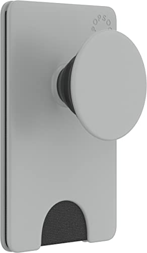 PopSockets Portfel na telefon z rozszerzanym uchwytem na telefon, etui na kartę - szary Tech Grey