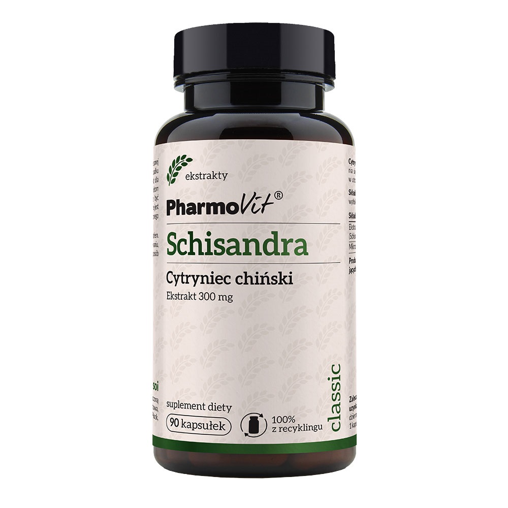 Schisandra Cytryniec chiński ekstrakt 300mg 90 kapsułek PharmoVit