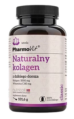 Kolagen z dzikiego dorsza 5000mg i witamina C 80mg proszek 101,6g PharmoVit
