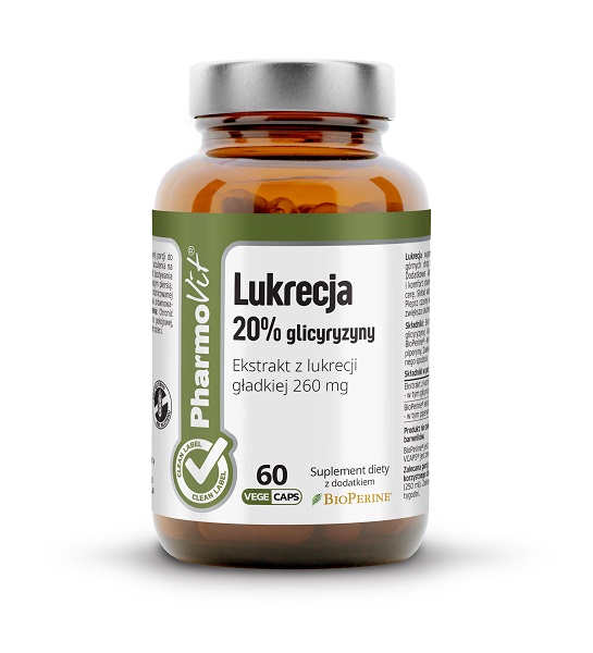 PHARMOVIT Pharmovit Lukrecja 20% glicyryzyny 60 kap