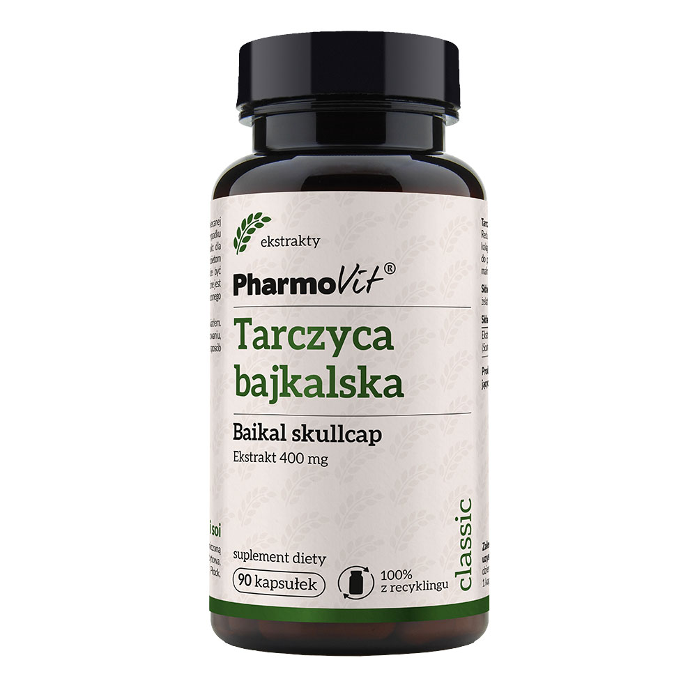 Tarczyca bajkalska Baikal skullcap ekstrakt 400mg 90 kapsułek PharmoVit