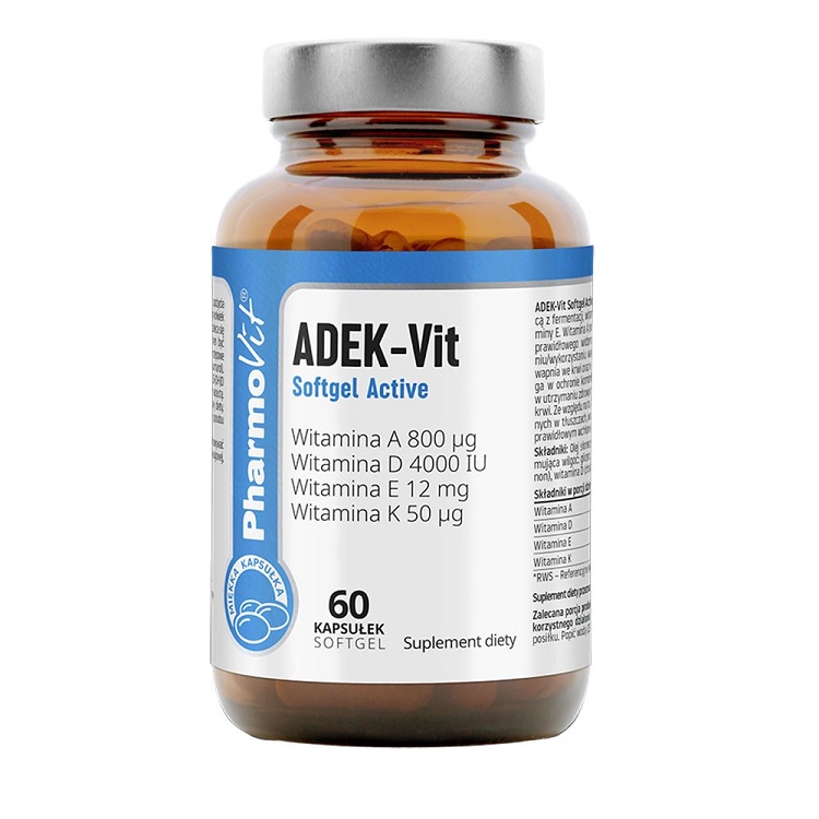 Pharmovit Witamina ADEK-Vit Softgel Active 60 kapsułek 0286-9956A