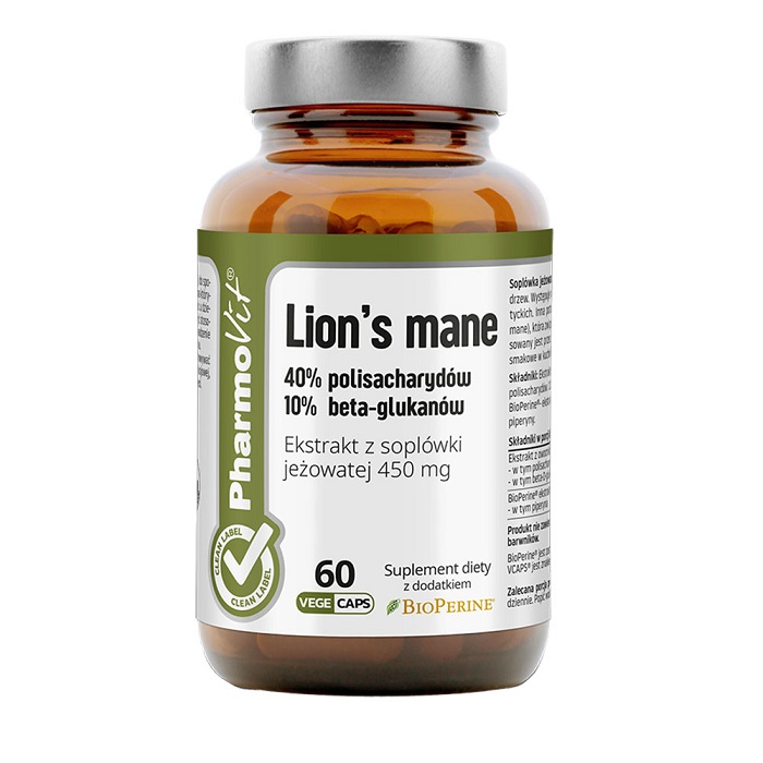 Pharmovit Lion's mane Ekstrakt z soplówki 60 kapsułek (5904703900924)
