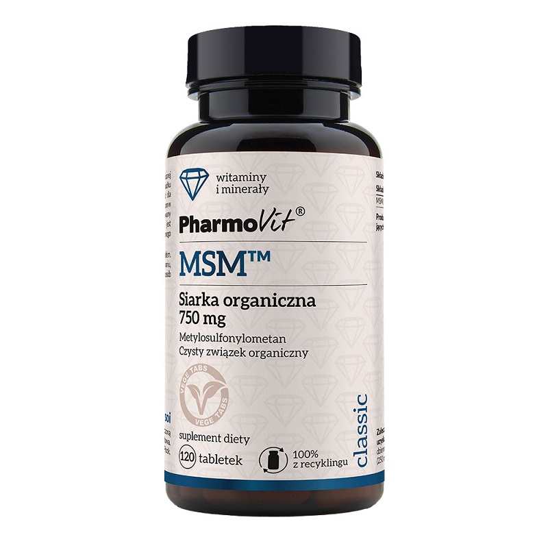 Pharmovit MSM Siarka Organiczna 750 mg (120 tab) Pharmovit phv-131