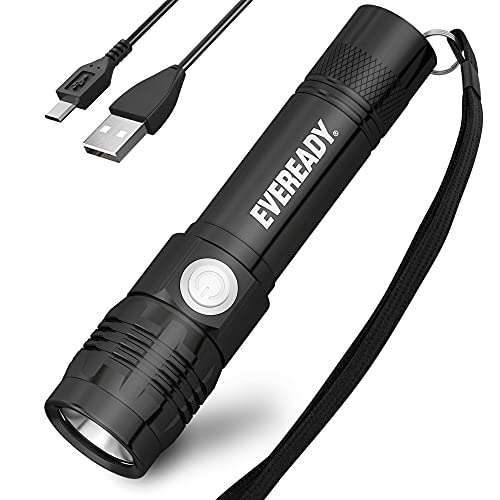 Energizer Eveready latarka wielokrotnego ładowania, 500 lumenów, wodoszczelność IPX4, lampa LED z aluminium, kabel micro USB w zestawie