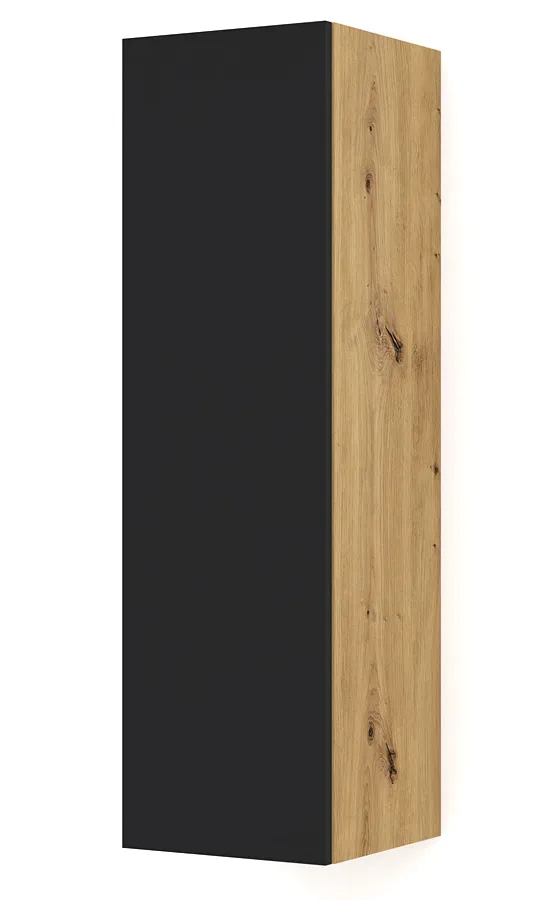 Modułowy regał podwieszany dąb artisan + czarny K9-B15