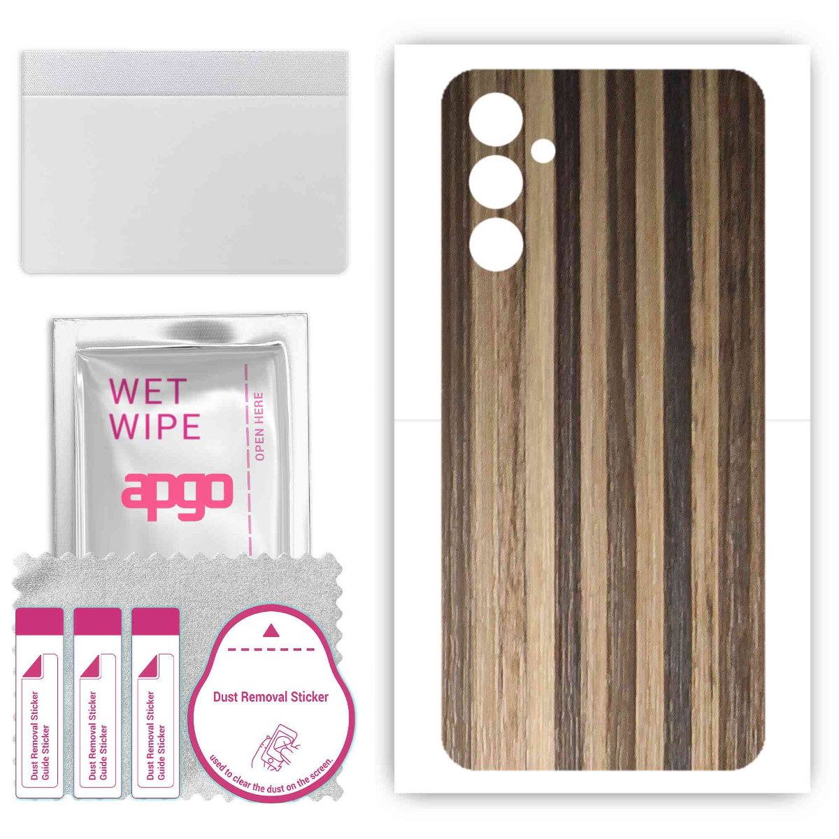 Folia naklejka skórka strukturalna na TYŁ do Samsung Galaxy M14 -  Drewno Paski Mix - apgo SKINS