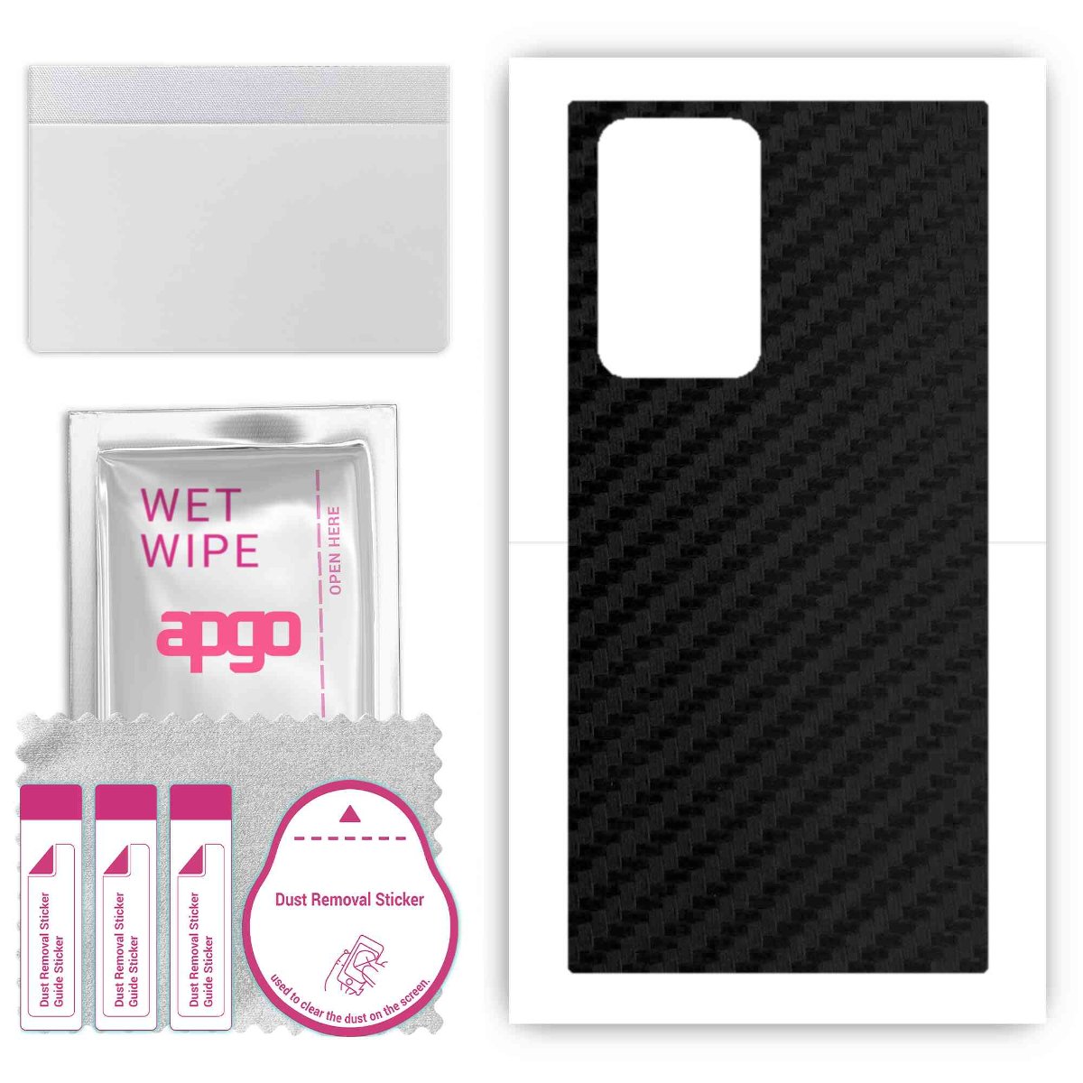 Folia naklejka skórka strukturalna na TYŁ do Samsung Galaxy Note 20 Ultra 5G - Carbon - apgo SKINS