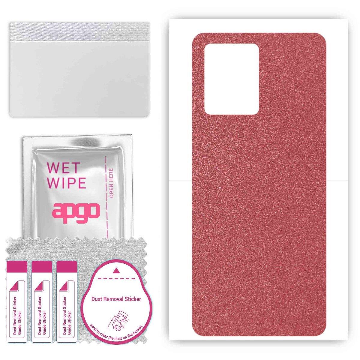 Folia naklejka skórka strukturalna na TYŁ do Redmi Note 12 4G -  Różowy Pastel Matowy Chropowaty Baranek - apgo SKINS