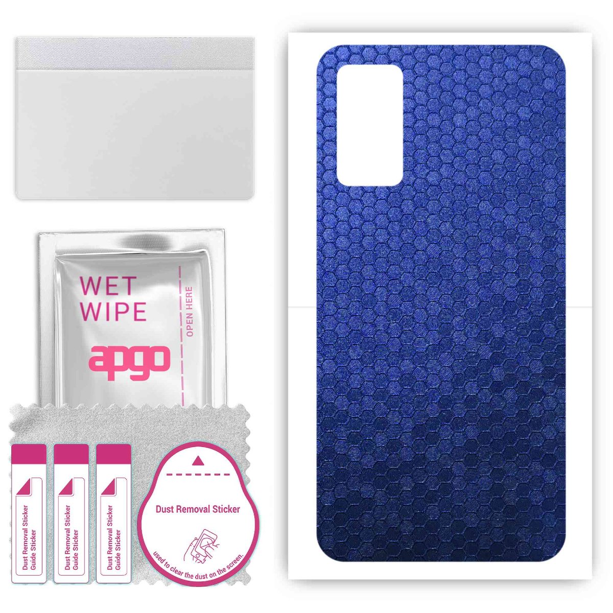 Folia naklejka skórka strukturalna na TYŁ do ZTE Blade A31 -  Plaster Miodu Niebieski - apgo SKINS