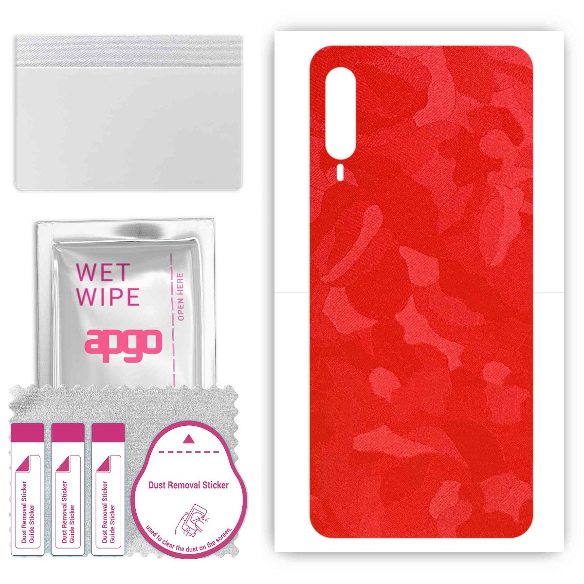 Folia naklejka skórka strukturalna na TYŁ do HTC Desire 22 Pro -  Moro | Camo Czerwony - apgo SKINS