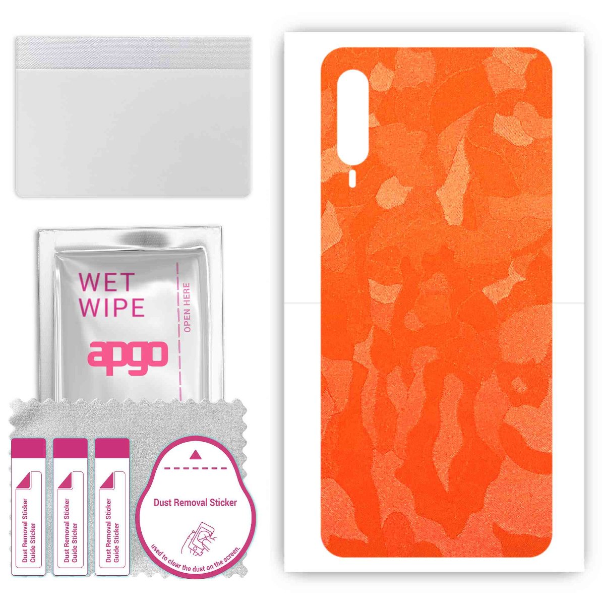Folia naklejka skórka strukturalna na TYŁ do HTC Desire 22 Pro -  Moro | Camo Pomarańczowy - apgo SKINS