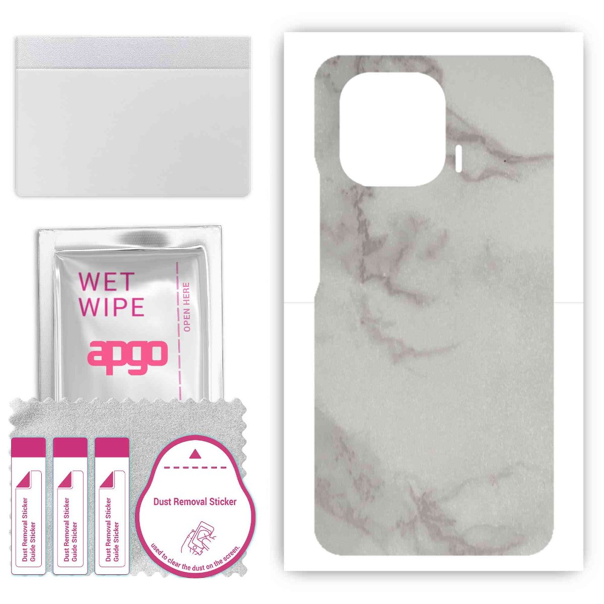 Folia naklejka skórka strukturalna na TYŁ do Xiaomi Mi 11 Pro -  Marmur Szary - apgo SKINS