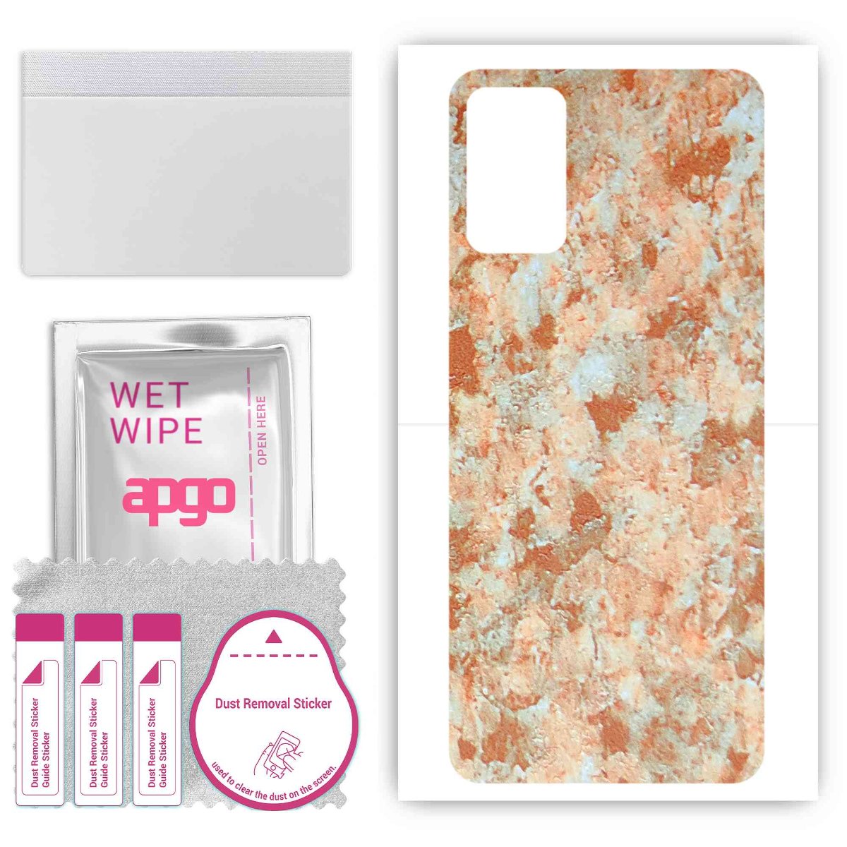 Folia naklejka skórka strukturalna na TYŁ do Samsung Galaxy M02S -  Kamień Piaskowiec - apgo SKINS