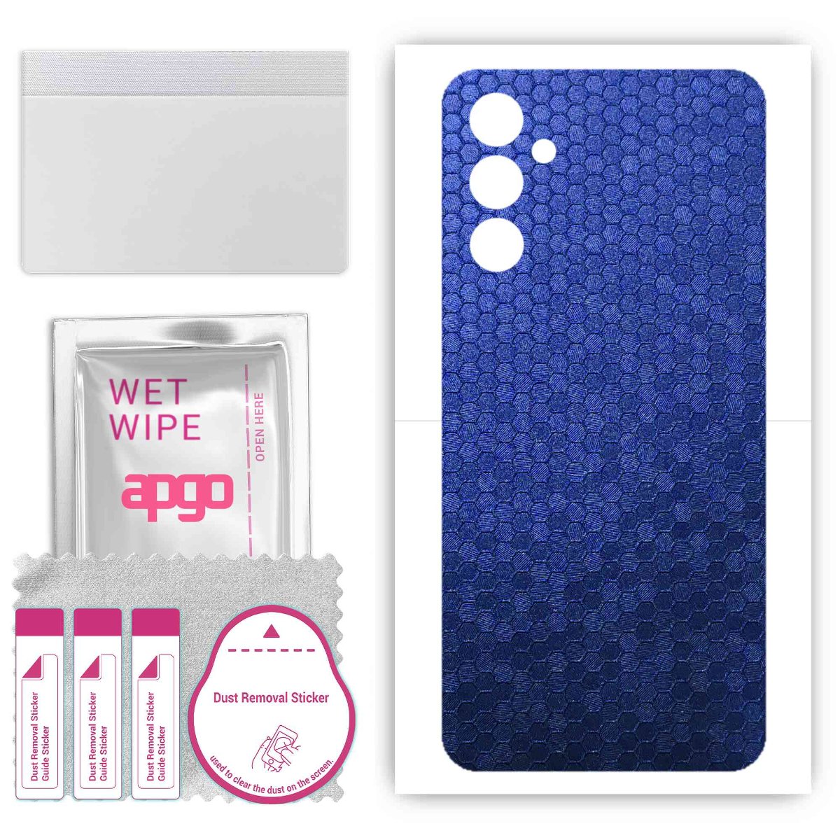 Folia naklejka skórka strukturalna na TYŁ do Samsung Galaxy A34 -  Plaster Miodu Niebieski - apgo SKINS