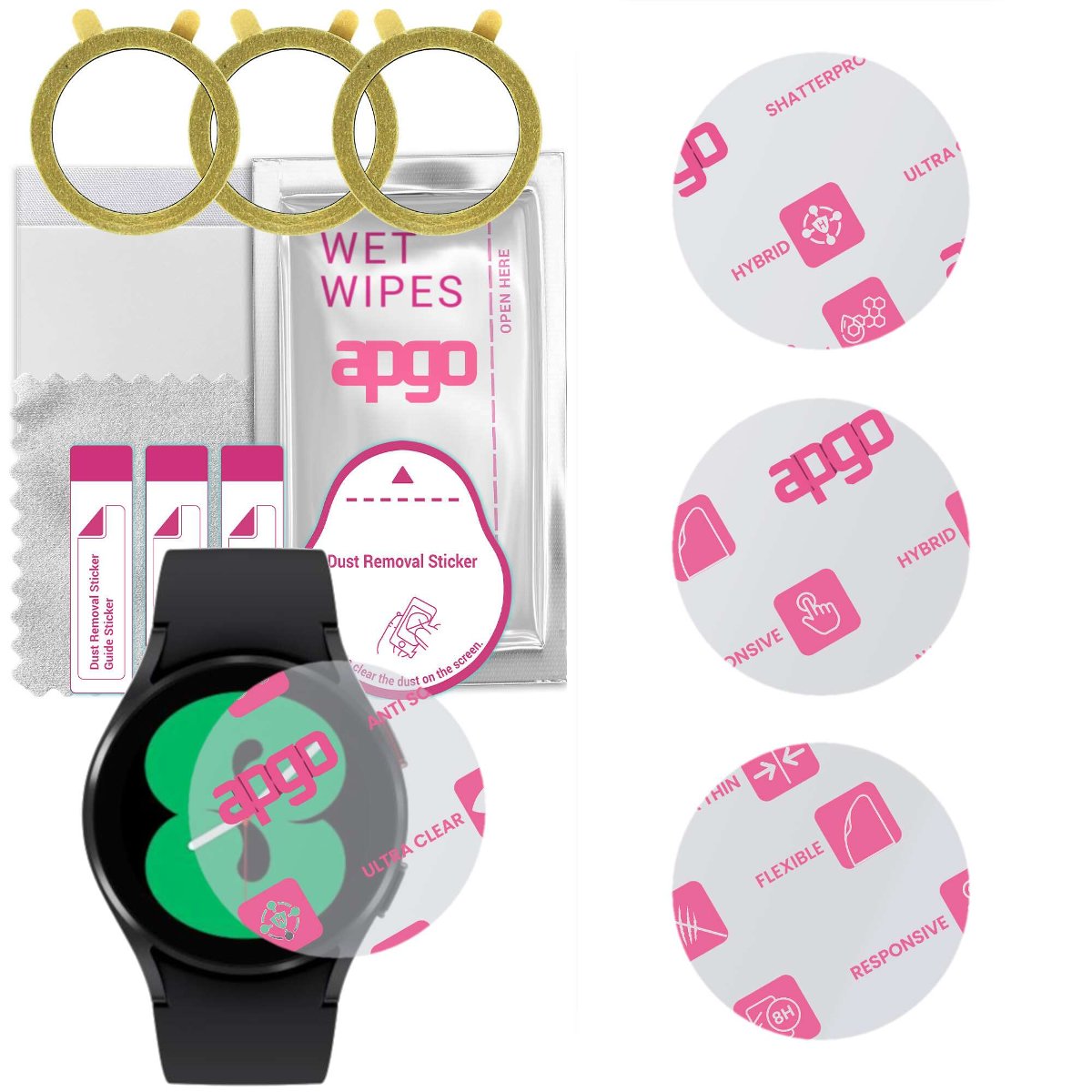 3x Szkło Hybrydowe do Samsung Galaxy Watch4 40mm