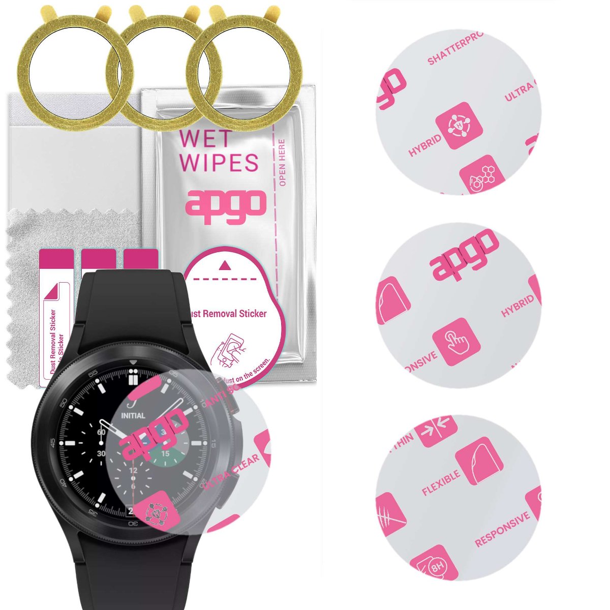 3x Szkło Hybrydowe do Samsung Galaxy Watch4 Classic 42mm