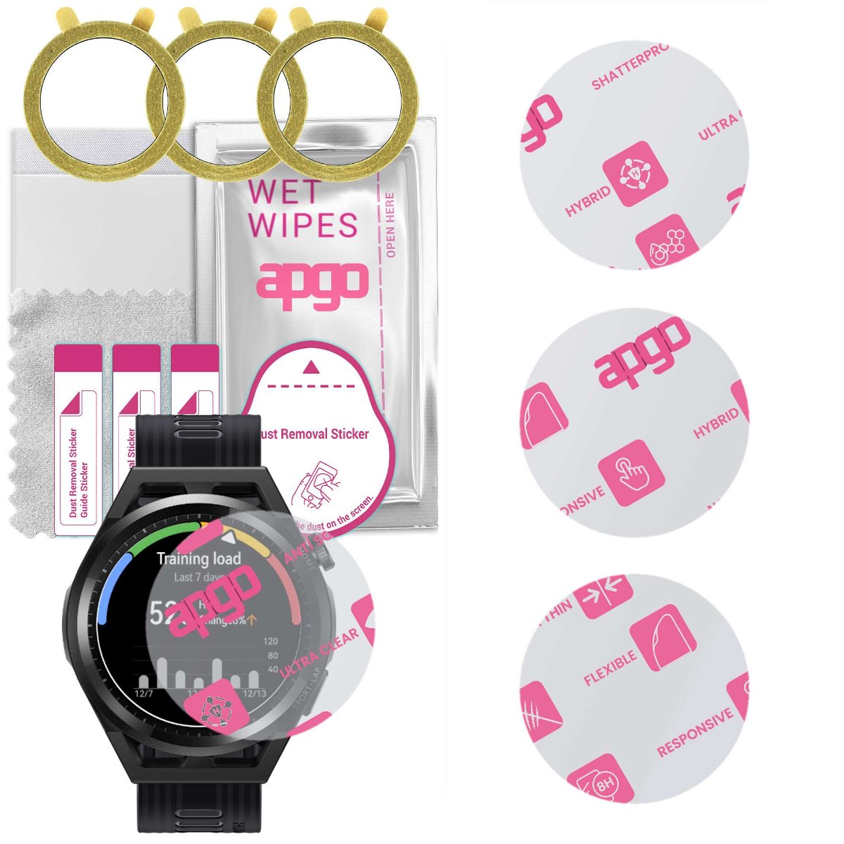 3x Szkło Hybrydowe do Huawei Watch GT Runner