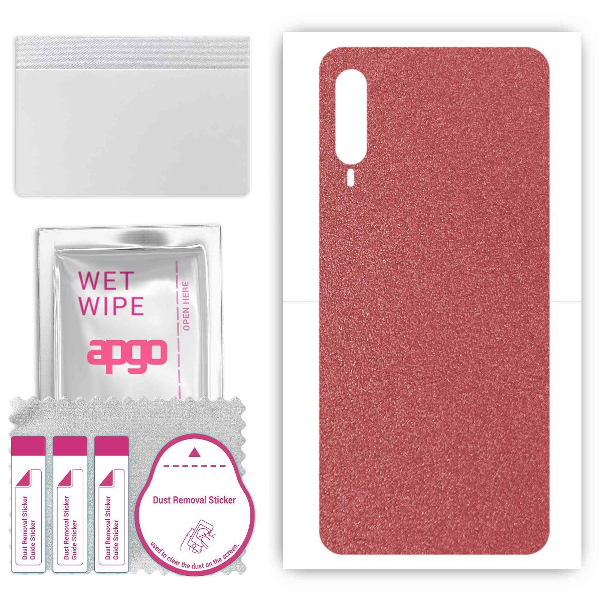 Folia naklejka skórka strukturalna na TYŁ do HTC Desire 22 Pro -  Różowy Pastel Matowy Chropowaty Baranek - apgo SKINS